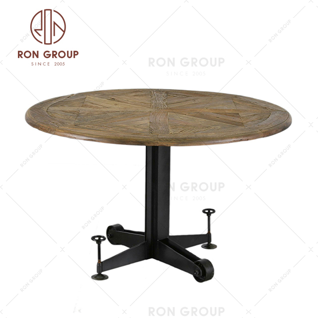 Event rental rental wedding fir wood round dining table
