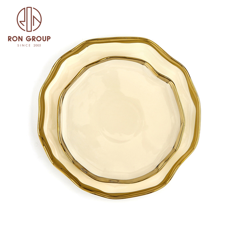 Wedding Event Party Wholesale Dinnerware Sets Pink Ceramic Food Plate