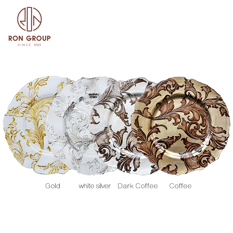 China Factory Cheap Wholesale Charger Plates Wedding Chargers Plates Glass