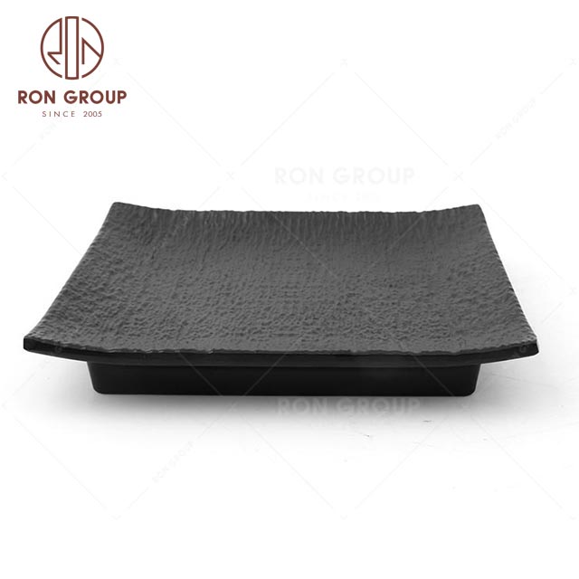 MN101 Wholesale Cheap Unbreakable Plastics restaurant Party Tableware Melamine square plate For Sale