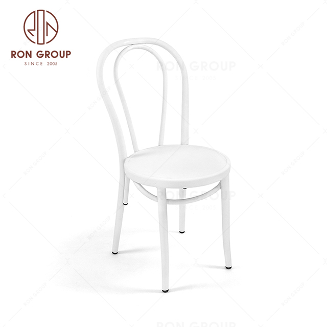RNFC21-3 Aluminum frame pink color restaurant wedding cafe banquet party dining chair